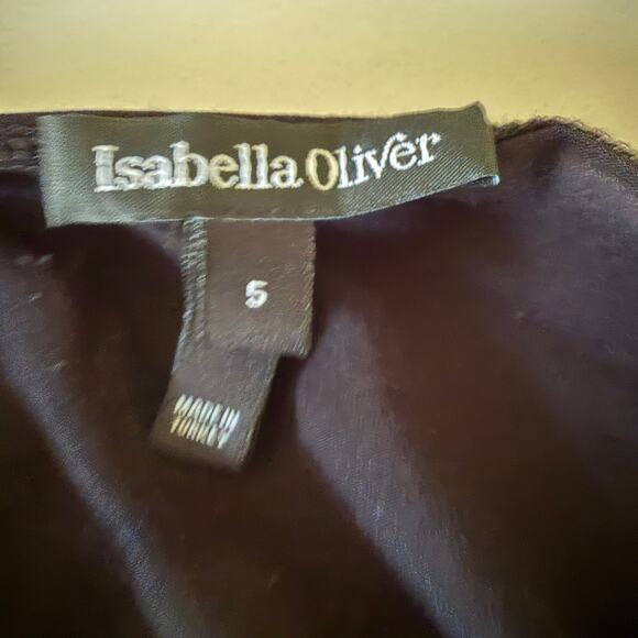 ISABELLA OLIVER | Black Maternity Full Wrap Dress 3/4 Sleeves Midi  Size 5 12/14 - Picture 5 of 7